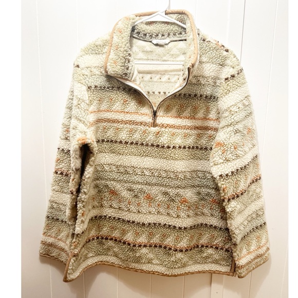 L.L.Bean signature sherpa quarter zip fleece - Picture 2 of 4